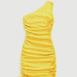 SHEIN BAE One Shoulder Ruched Knot Side Bodycon Dress XL (12)